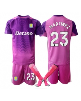 Billige Fotballdrakt Aston Villa Emiliano Martinez #23 Keeper Replika Tredjedraktsett Barn 2025-26 Kortermet (med bukser)